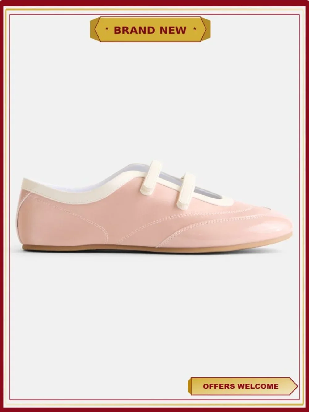 Girls Ballet Flats Sneaker Style Memory Foam